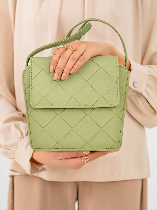 Criss Cross Pattern Handbag