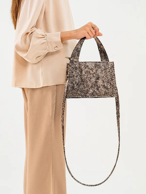 Snake Textured Handbag