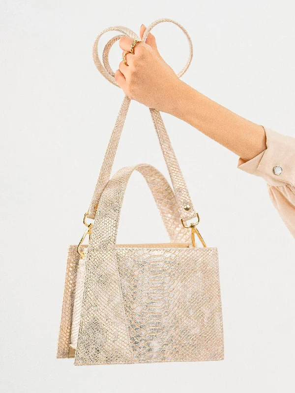 Snake Textured Handbag