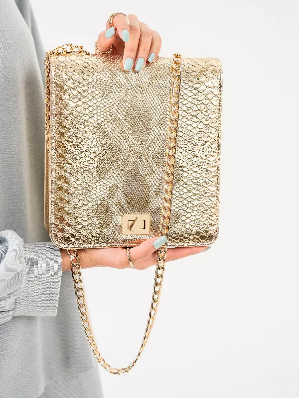 Snake Textured Handbag