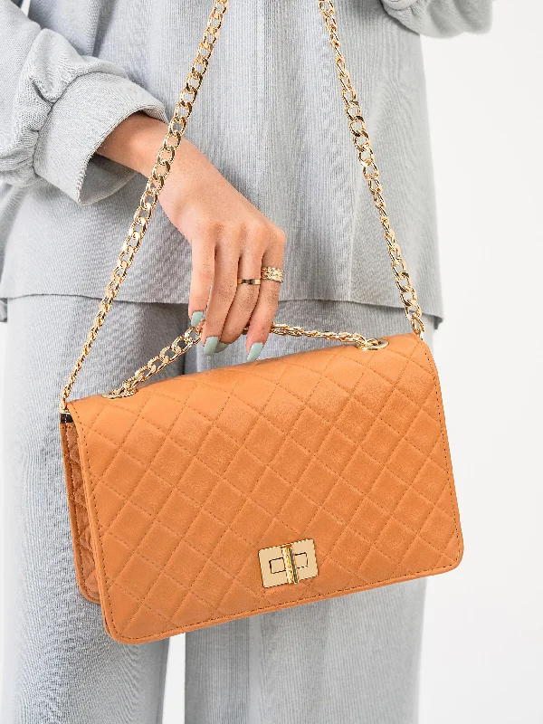 Criss Cross Patterned Handbag