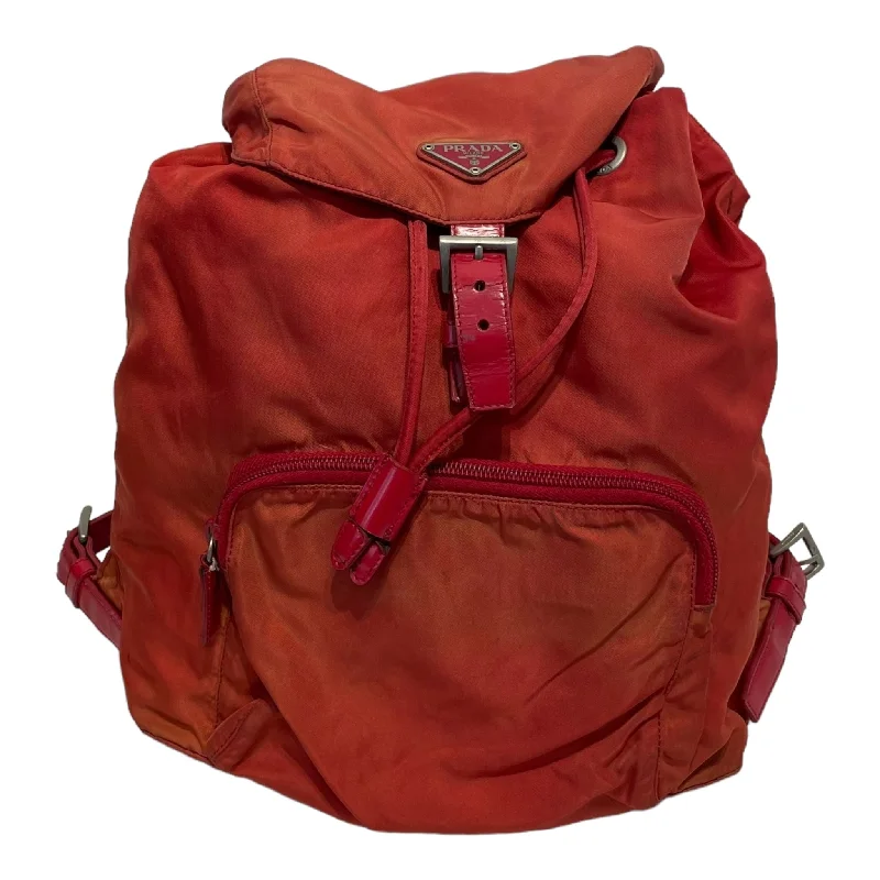 PRADA/Backpack/OS/Nylon/RED/TESSUTO BOOKBAG