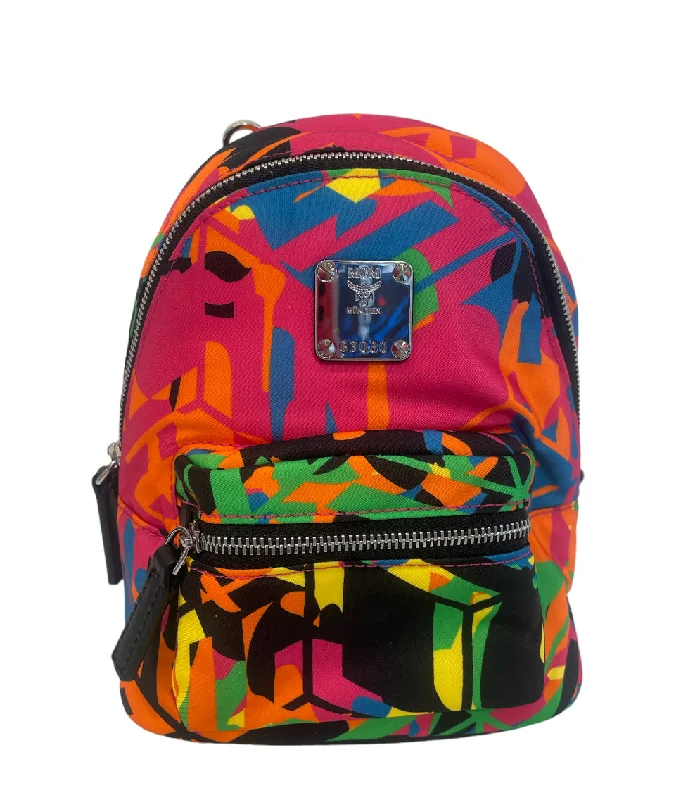 MCM/Backpack/All Over Print/Nylon/MLT/