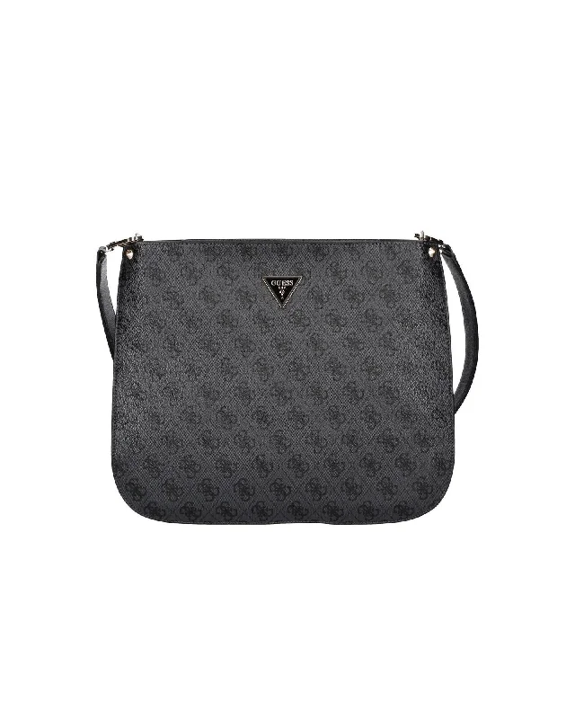 Guess  Womens Black Allover Logo Crossbody Bag