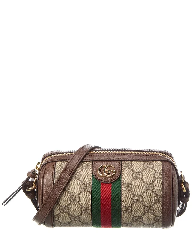 Gucci Ophidia Mini Gg Supreme Canvas & Leather Shoulder Bag