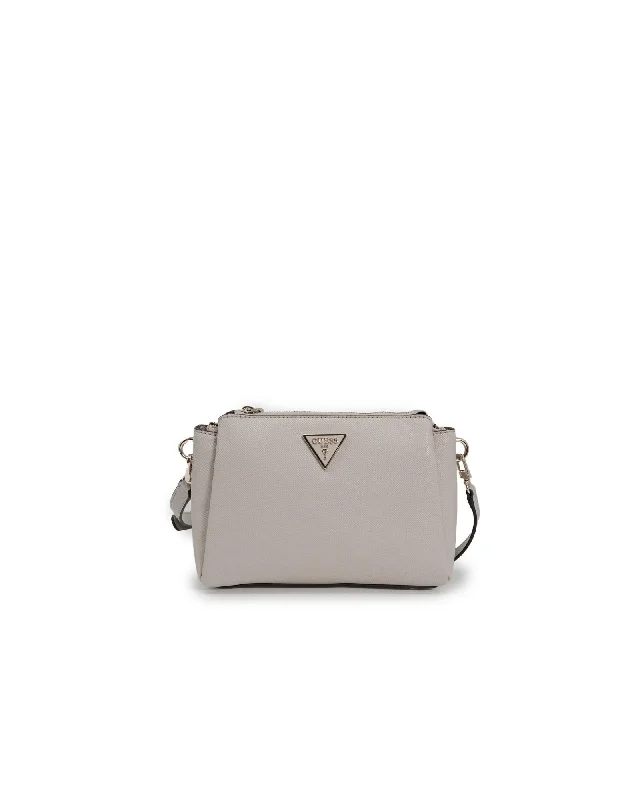 Guess Beige Zip Pocket Shoulder Bag