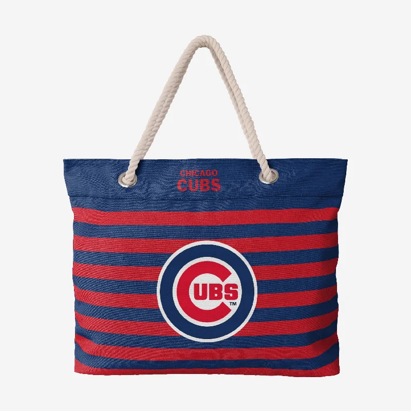 Chicago Cubs Nautical Stripe Tote Bag