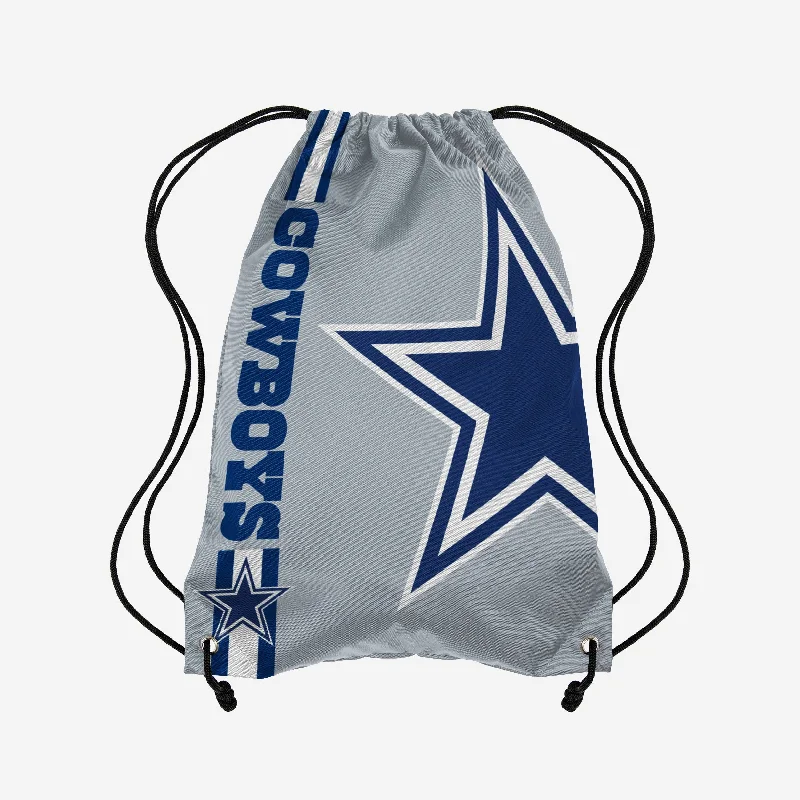 Dallas Cowboys Gray Alternate Color Big Logo Drawstring Backpack