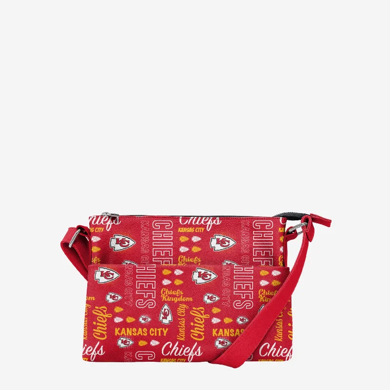 Kansas City Chiefs Spirited Style Printed Collection Foldover Tote Bag