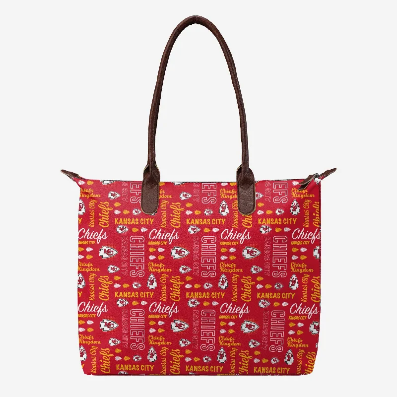 Kansas City Chiefs Spirited Style Printed Collection Tote Bag