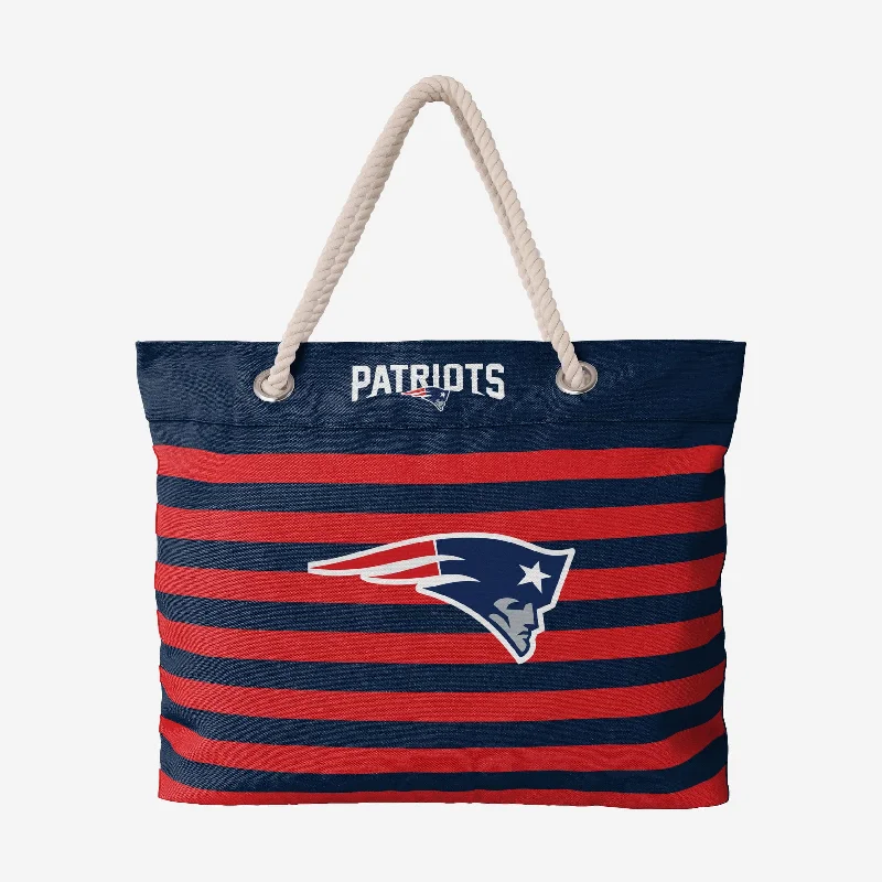 New England Patriots Nautical Stripe Tote Bag