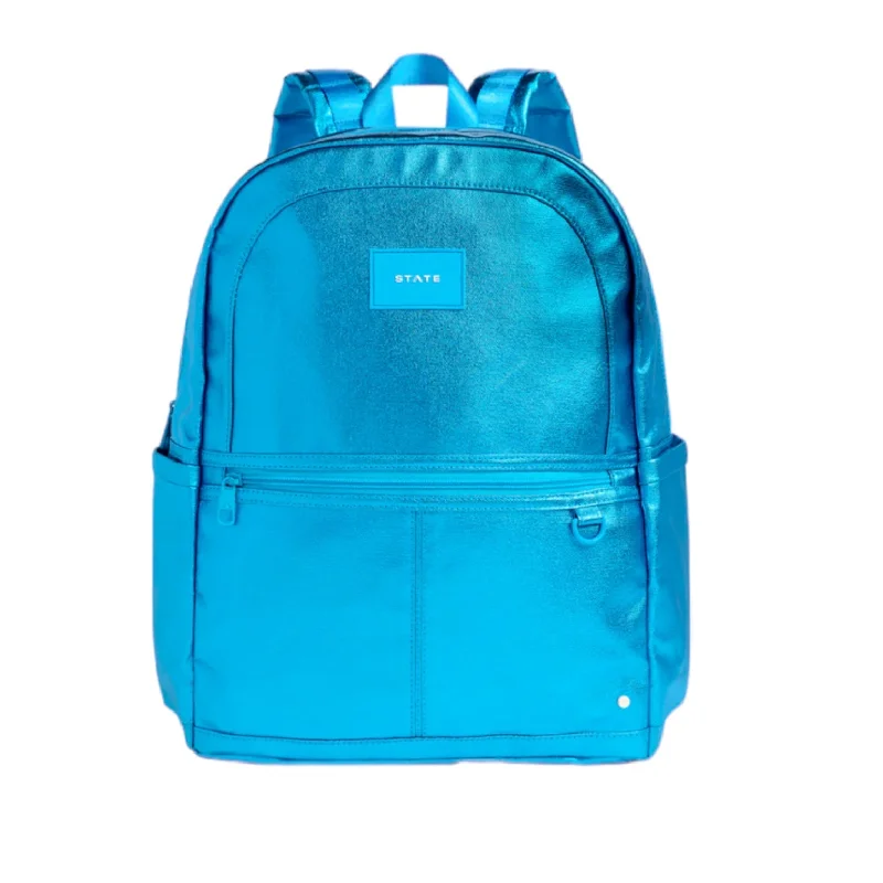 State Blue Metallic Kane Double Pocket Large Backpack