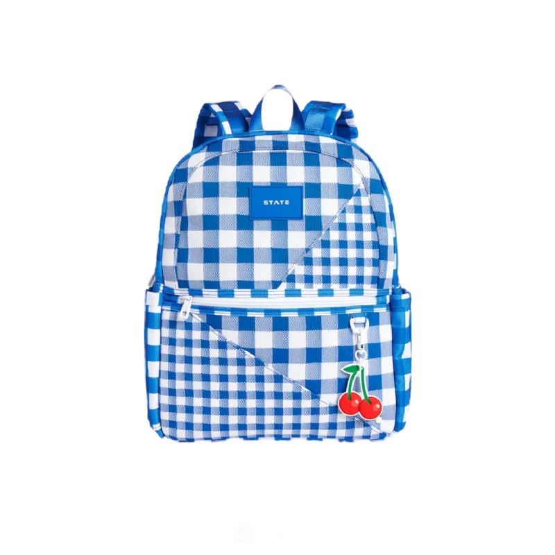 State Gingham Kane Double Pocket Backpack