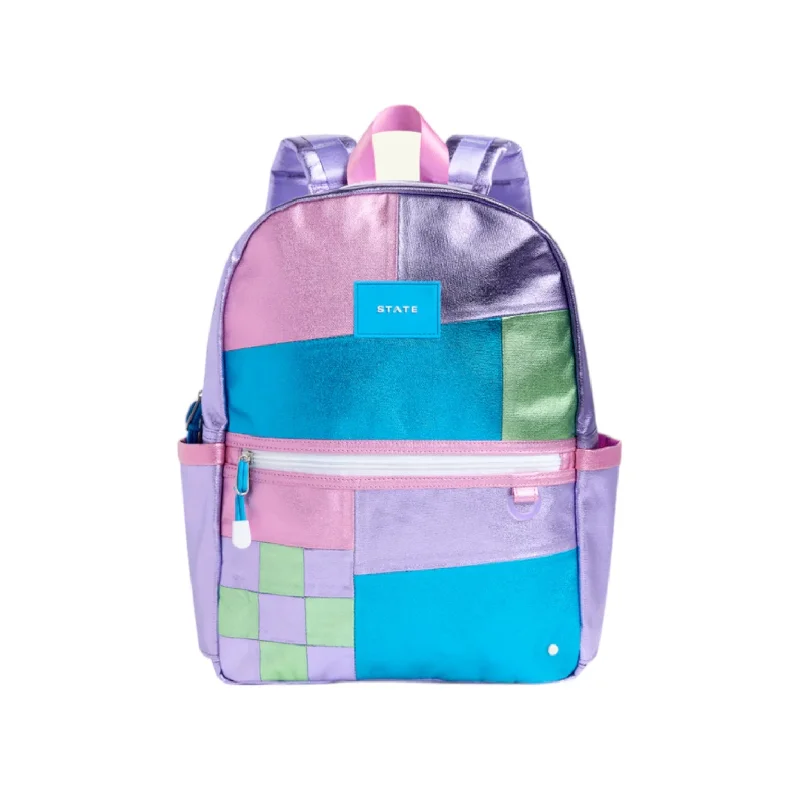 State Patchwork Kane Double Pocket Large Backpack