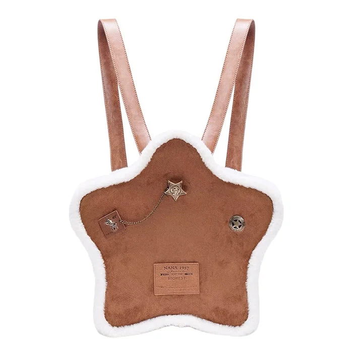 Vanilla Girl Sheepskin Star Backpack