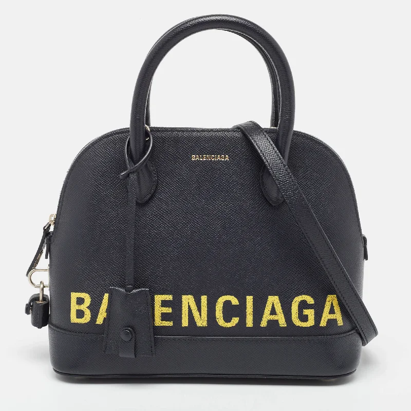 Balenciaga Navy Leather Small Ville Bag