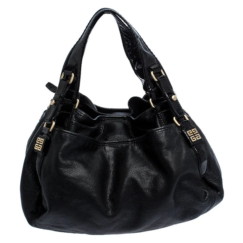 Givenchy  Leather And Patent Leather Hobo