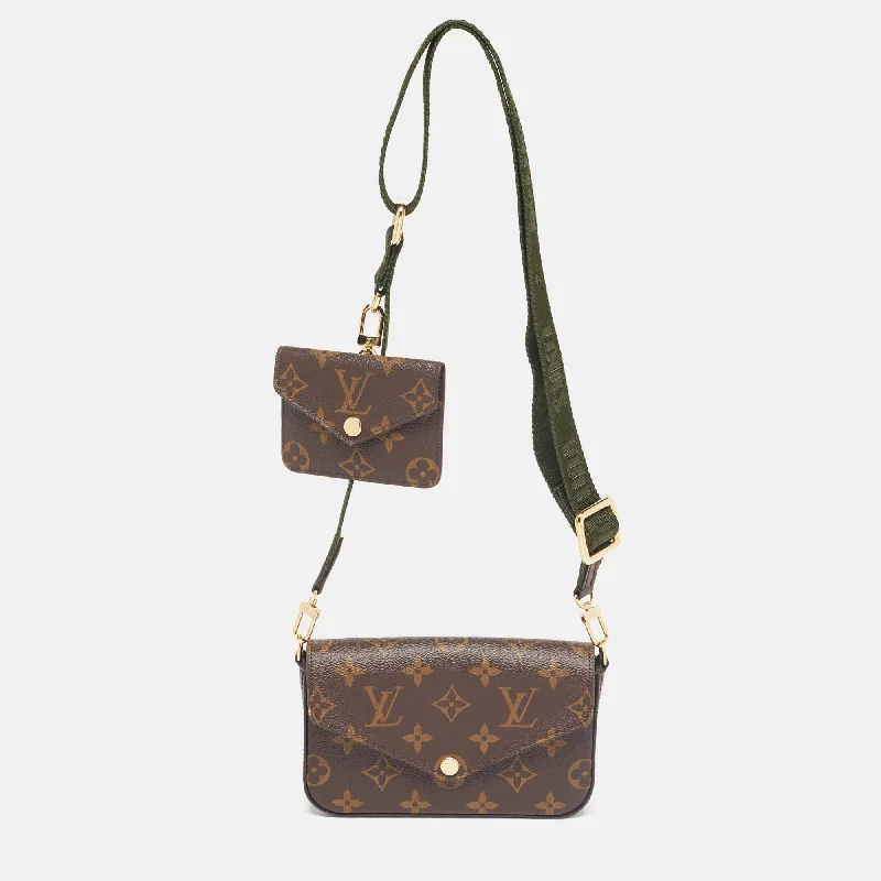 Louis Vuitton Khaki Monogram Canvas Félicie Strap & Go Bag