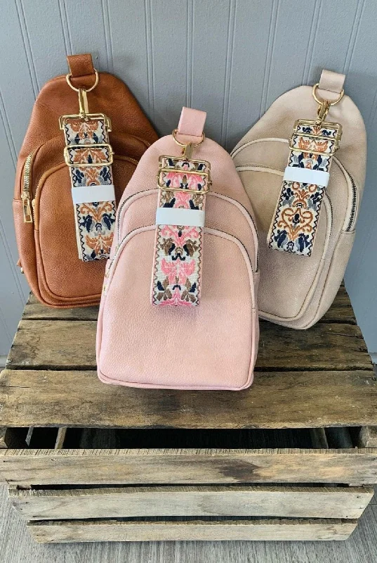 AD768 Zara Zipper Sling Bag With Boho Strap