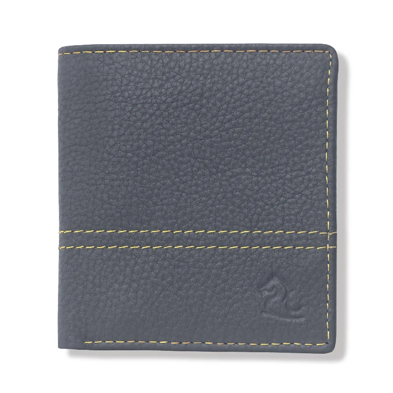 10088 Blue Contrast Stitched Wallet