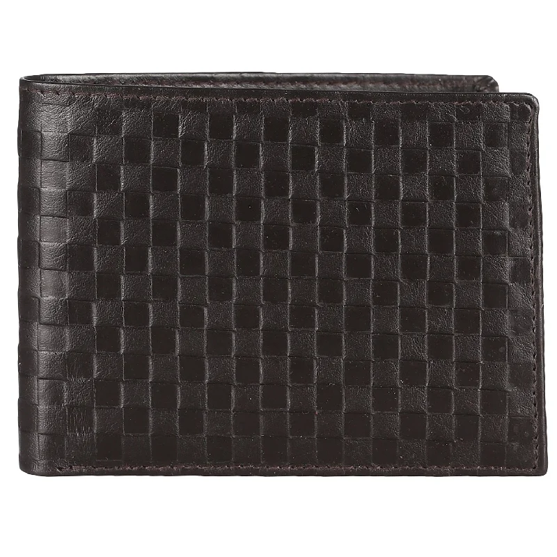 14087 Brown Textured Bifold Wallet