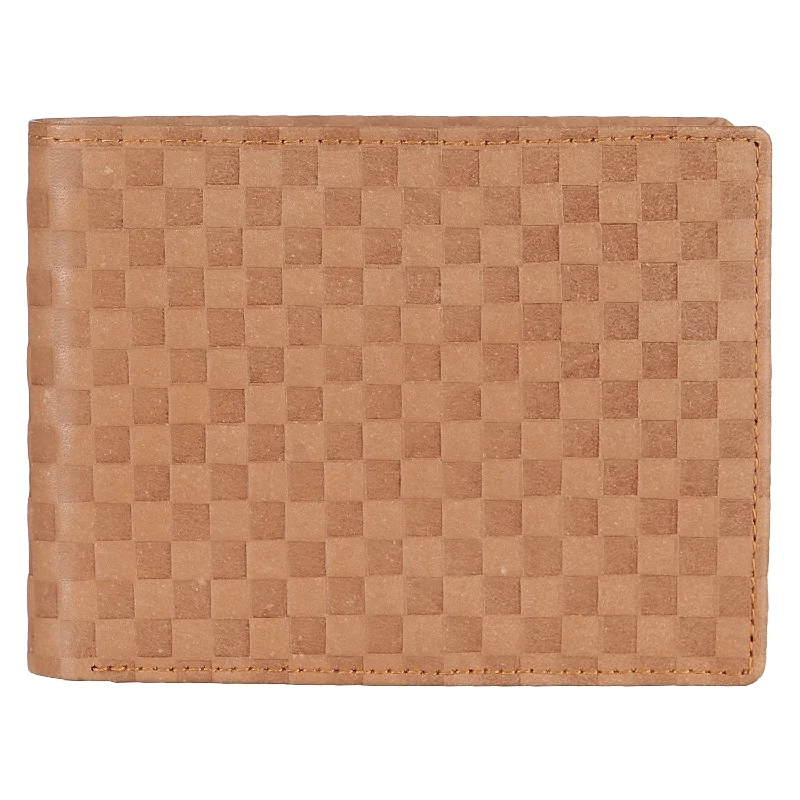 14087 Light Tan Textured Bifold Wallet