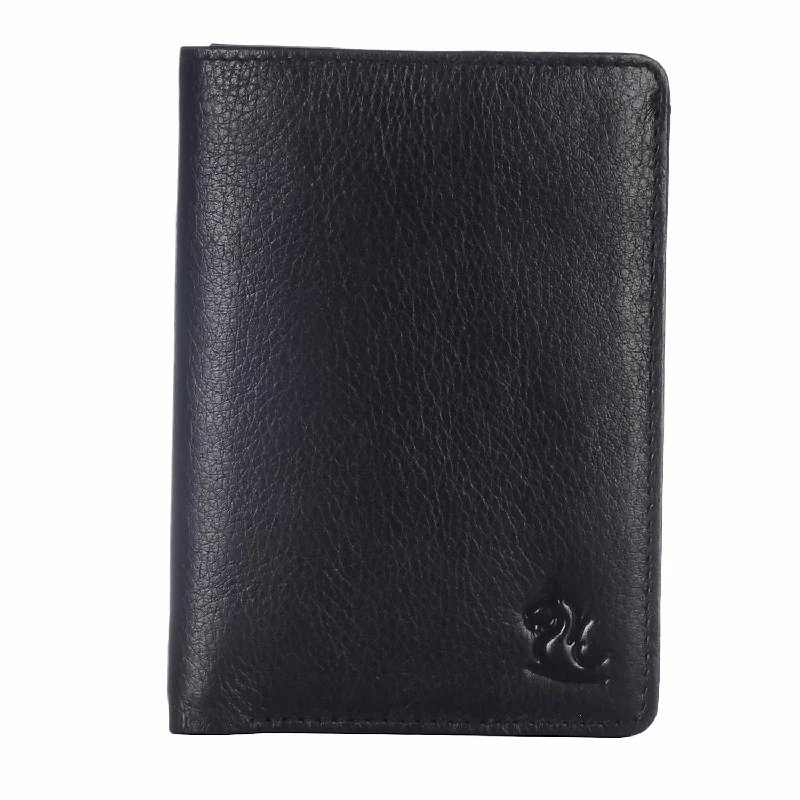 14092 Black Leather Card Holder for Men and Women