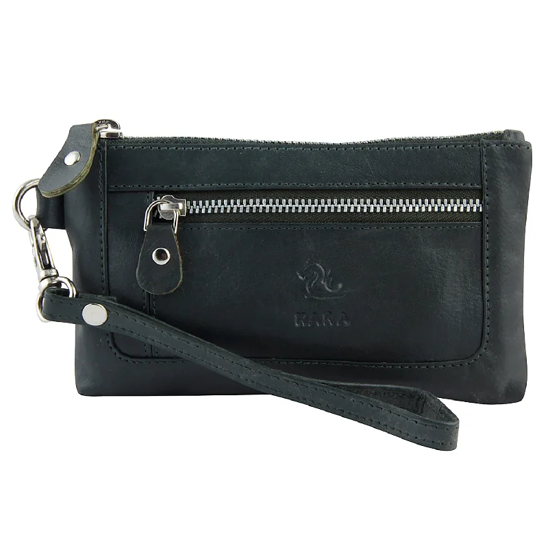 7028 Olive Leather Hand Pouch