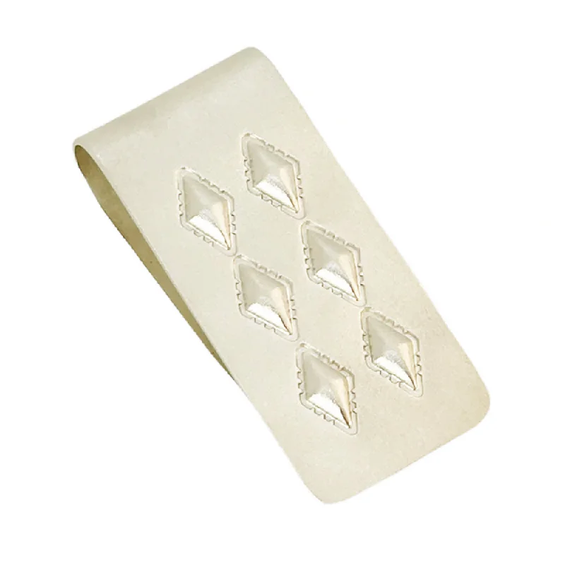 ﻿Chris Pruitt Diamond Repousse Argentium Money Clip