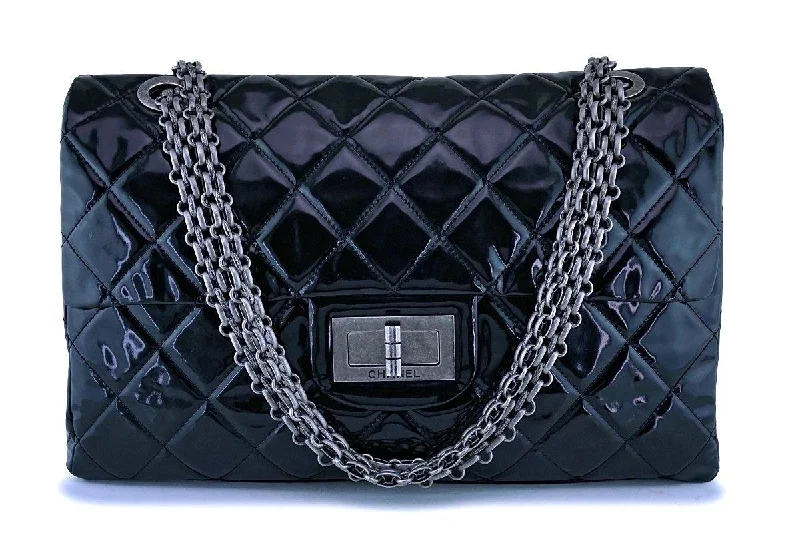 Chanel Black 19in Giant Jumbo XXL Classic Reissue Flap Bag RHW