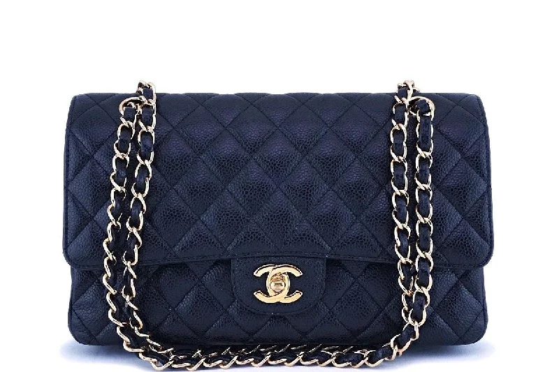 Chanel Black Caviar Medium Classic Double Flap Bag GHW