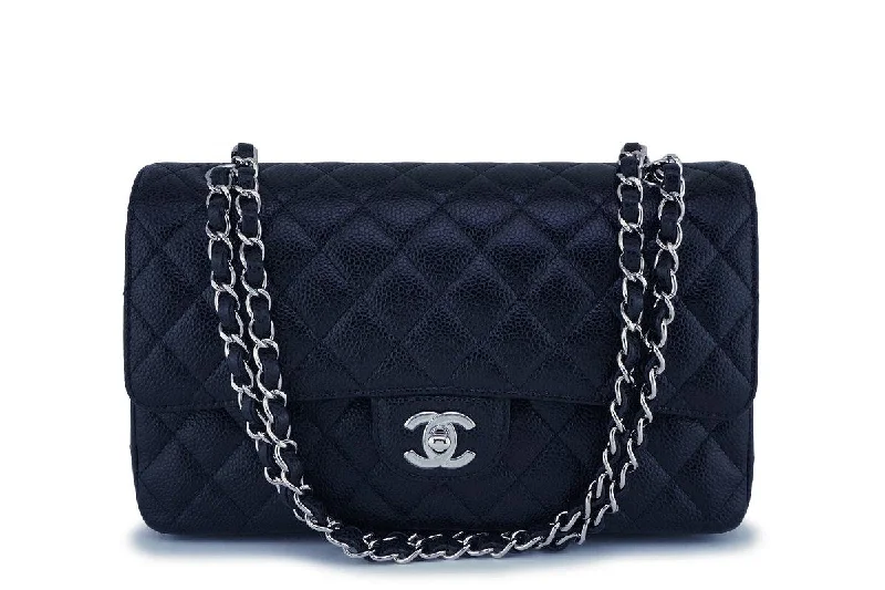 Chanel Black Caviar Medium Classic Double Flap Bag SHW