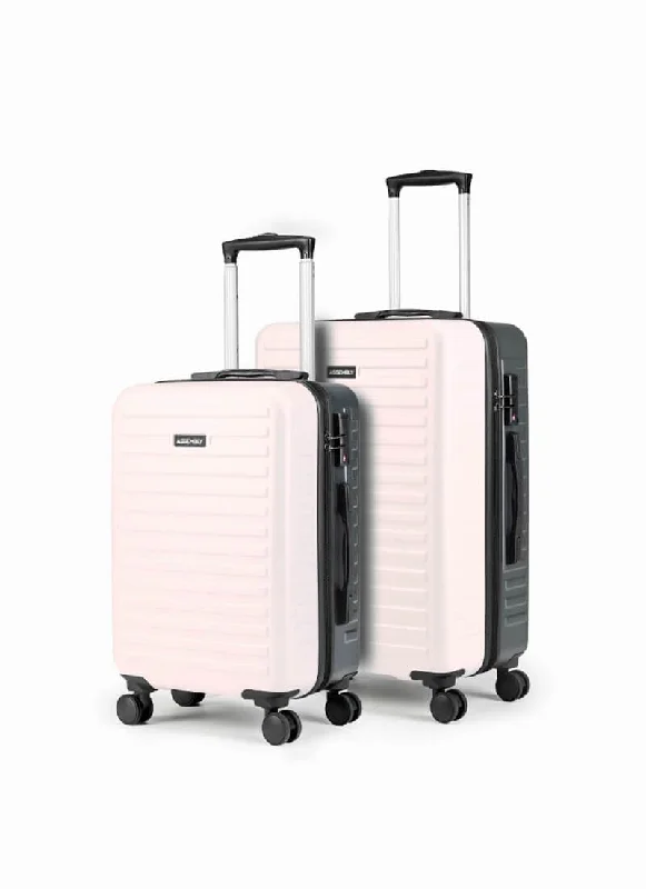 Two Tone Combo | Ivory-Grey | Cabin+Medium Hard Luggage