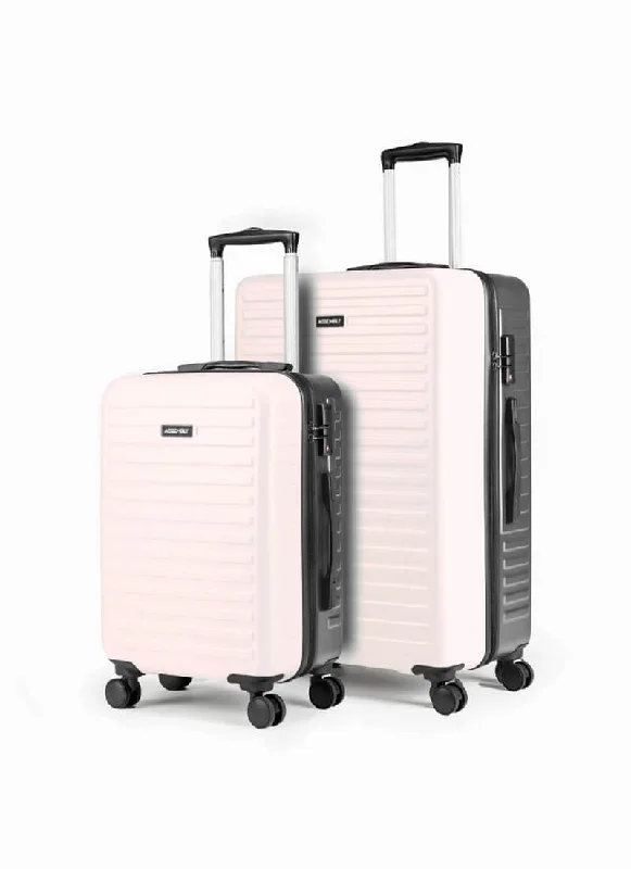 Two Tone Combo | Ivory-Grey | Cabin+Large Hard Luggage