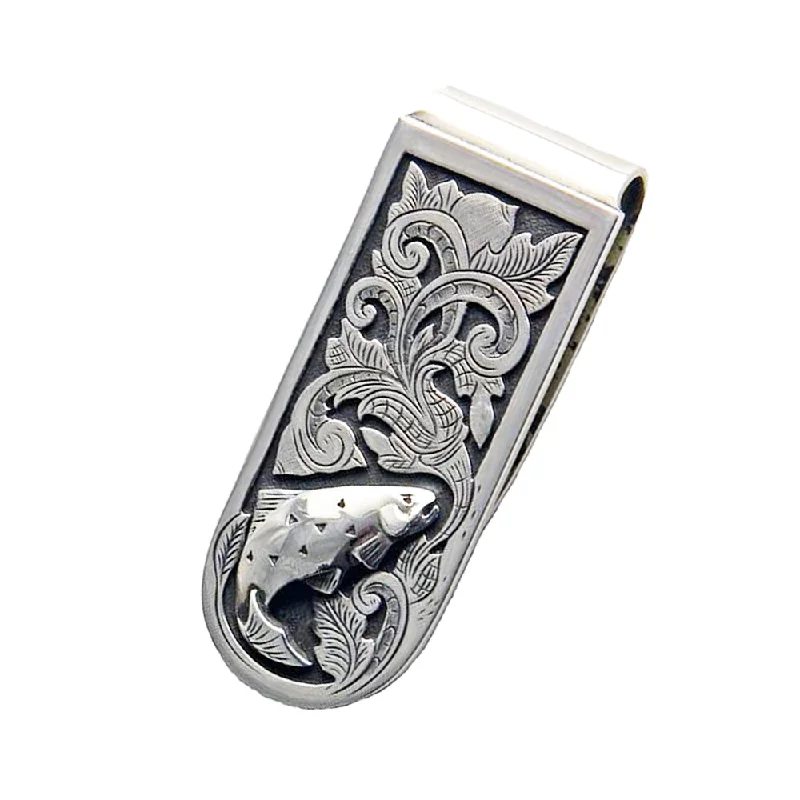 Richard Stump Silver Trout Money Clip