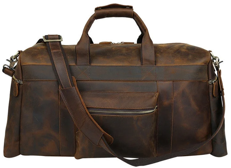 Brown Leather Travel Duffel