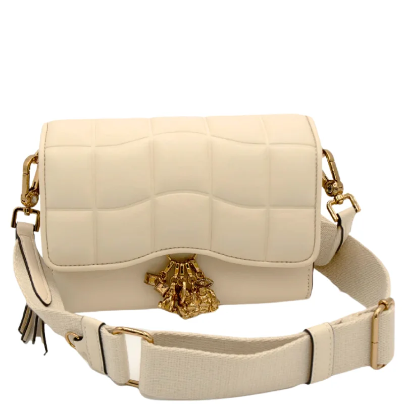 Quilted White & Gold