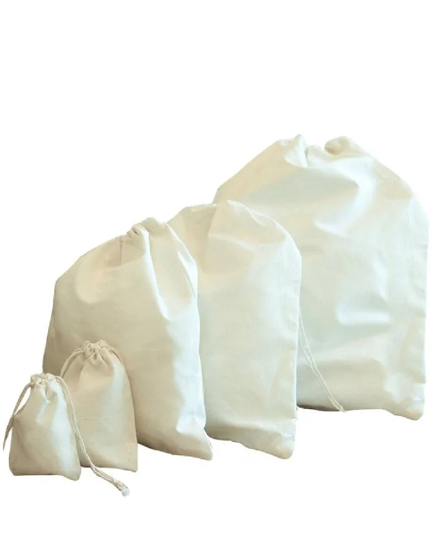 100% Cotton Drawstring Pouches (Pack of 12)