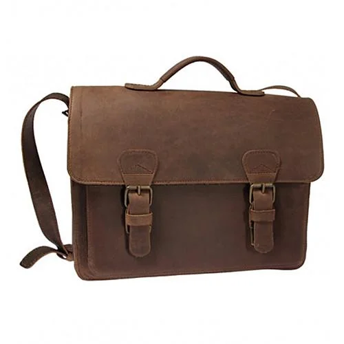 Ruitertassen Classic 2140 Leather Messenger Bag, Ranger Brown