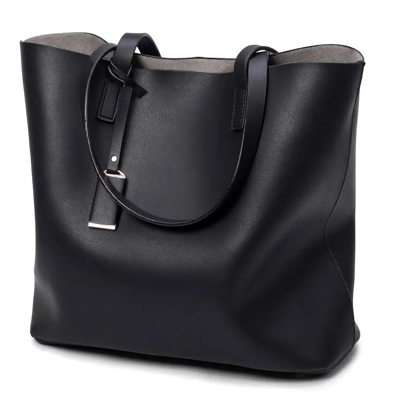 Classic Vegan Leather Carryall Tote Bag