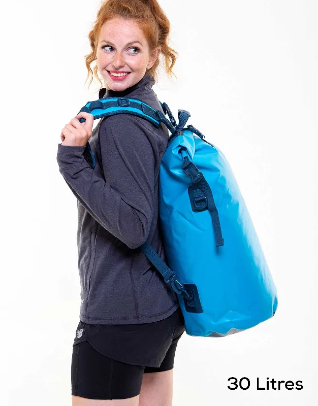 Waterproof Roll Top Dry Bag Backpack - Ride Blue